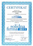 Certyfikat - Solidna firma